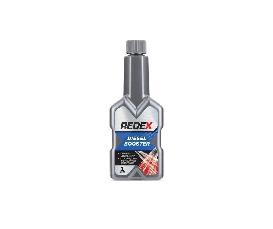 Redex Diesel Booster increasing cetane for faster combustion, smoother acceleration, and reduced black smoke.